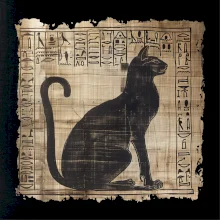 Egyptské hieroglyfy kočka