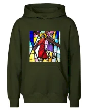 Vitráž - Ježíš a kříž