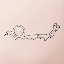 Pěst a symbol míru