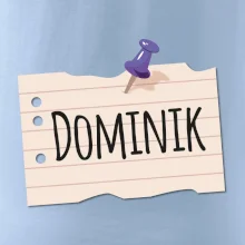 Papírek se jmenovkou - prso - vlastní jméno