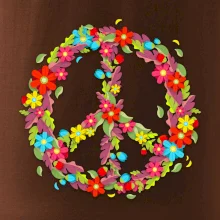 Peace symbol červené květiny