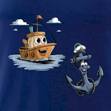 Parové triko - Loď a kotva