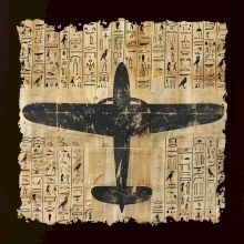 Egyptské hieroglyfy letadlo