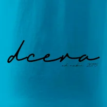 Psací nápis syn - dcera s ročníkem