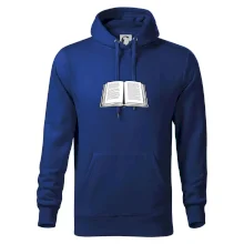 Kniha černobílá otevřená s textem