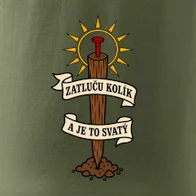Geodet zatluču kolík a je to svatý