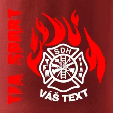 TFA Sport SDH (červený oheň) - Vlastní nápis