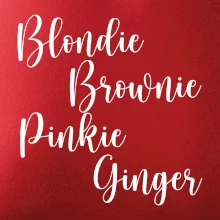 Párové mikiny - Nejlepší kámošky - barva vlasů (Velký nápis a vaše jména na rukávu)