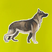 Německý ovčák - hnědý kreslený