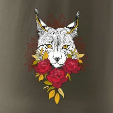 Rys s červenými růžemi  (Pecka design)