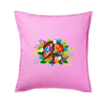 Peace symbol prorostlý květinami