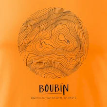 Boubín - vrstevnice v kruhu