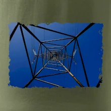 Stožár vysokého napětí zespodu