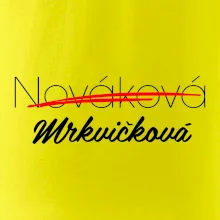 Svatební triko - změna příjmení