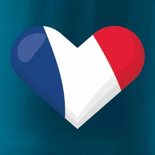 Francouzská vlajka srdce