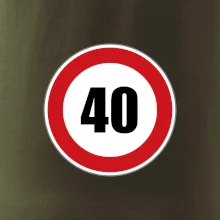 Dopravní značka - omezení rychlosti 40