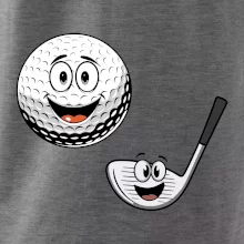 Parové triko - Golfová hůl a míček