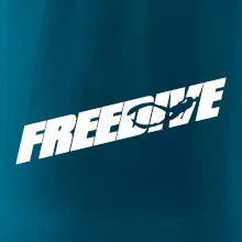 Freedive - nápis s potápěčem