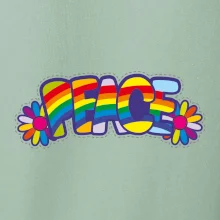 Peace nápis duhový