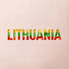 Lithuania - nápis vlajka
