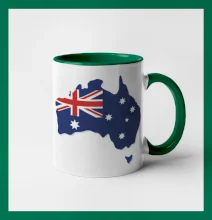 Austrálie - vlajka mapa