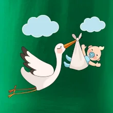 Čáp čekáme miminko - kluk