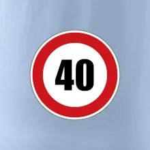 Dopravní značka - omezení rychlosti 40
