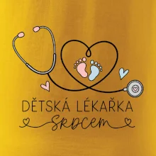 Dětská lékařka srdcem - stetoskop a dětské stopy
