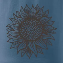 Slunečnice kreslená černobílá