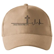 Jesus Saved My Life kříž ekg Jesus Saved My Life kříž ekg