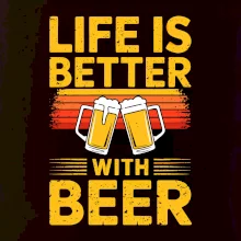 Life is better with beer - oranžové