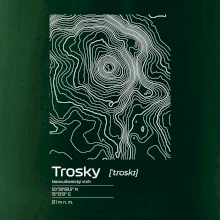 Trosky - vrstevnice v obdélníku