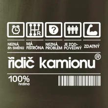 Čárový kód řidič kamionu Čárový kód řidič kamionu