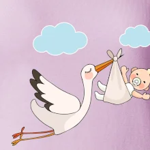 Čáp čekáme miminko - neutrální