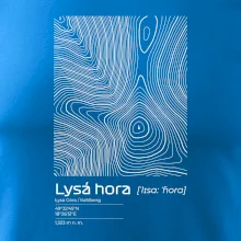 Lysá hora - vrstevnice v obdélníku