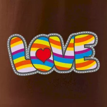 Love nápis duhový
