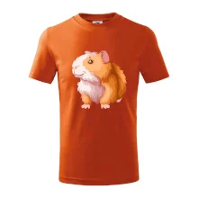 Morče - kreslené, bílo oranžové