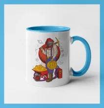 Horník těží bitcoiny