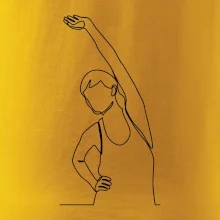 Protahující se žena jedním tahem