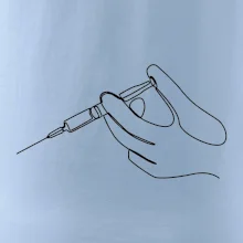 Ruka a injekce jedním tahem