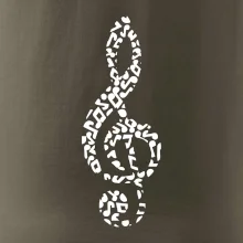 Houslový klíč z not