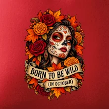 Born to be wild podzimní květinová lebka