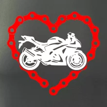 Moto srdce řetěz - supersport