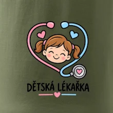Dětská lékařka - holčička v srdci ze stetoskopu