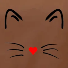 Kočka - srdce místo nosu