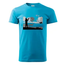 Lovec a ohař v lese