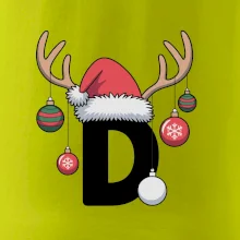 Vanoční rodinná trička - písmeno a čepice