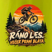 Ráno les večer praní bláta na kole