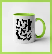 Border kolie siluety