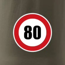 Dopravní značka - omezení rychlosti 80